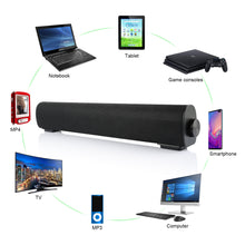 Load image into Gallery viewer, Soundbar Wired and Wireless Bluetooth Speaker, Home Theater TV Stereo Sound bar Built-in Subwoofers for TV/PC/Phones/Tablets with Remote Control
